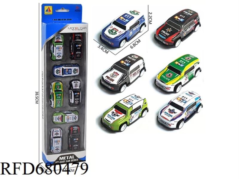 1:64 IRON SHEET REBOUND POLICE CAR MODEL