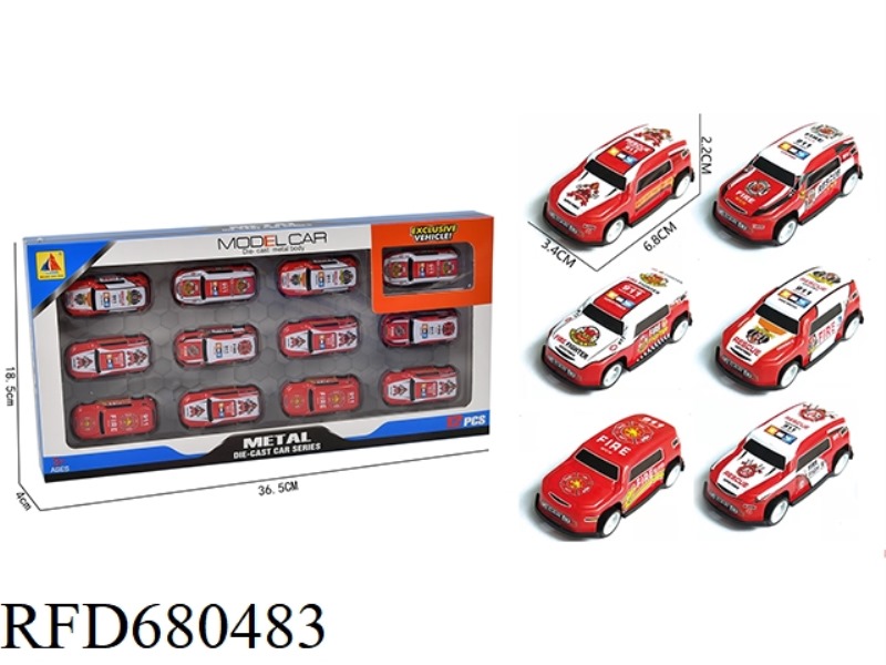 1:64 IRON SHEET REBOUND FIRE ENGINE MODEL