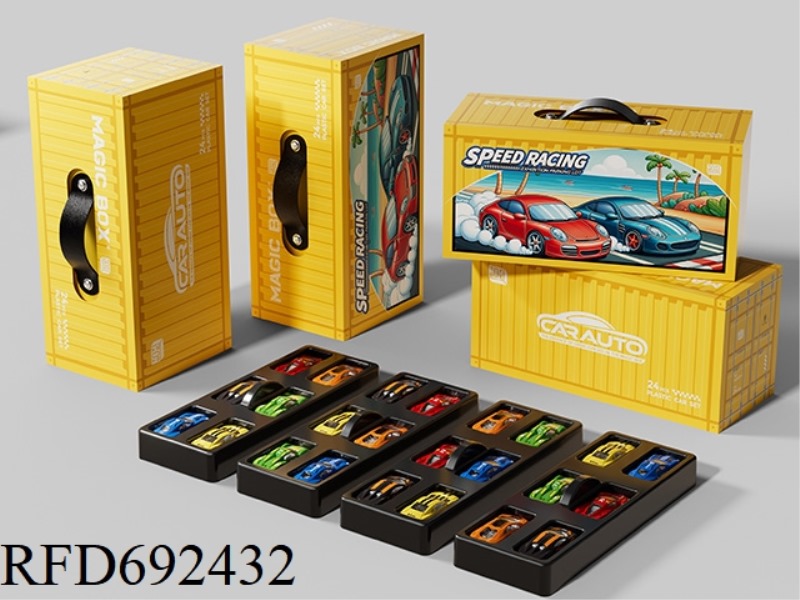 ONE CONTAINER RACING CAR (24 SIMULATED PLASTIC CARS)