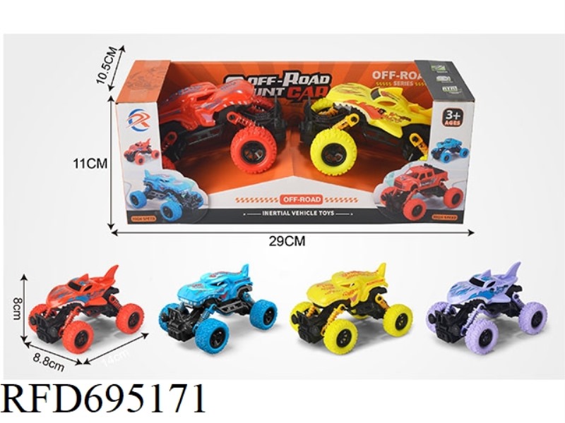 TWO LOADED DUAL-POWERED RETURN-BACK CARS