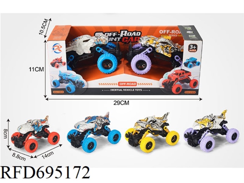 TWO LOADED DUAL-POWERED RETURN-BACK CARS