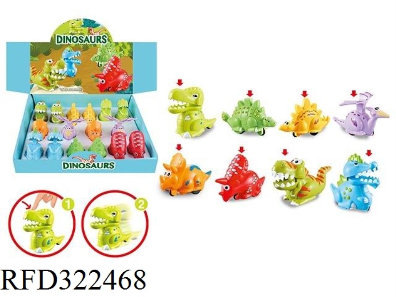 PRESS AND GO DINOSAURS 16PCS