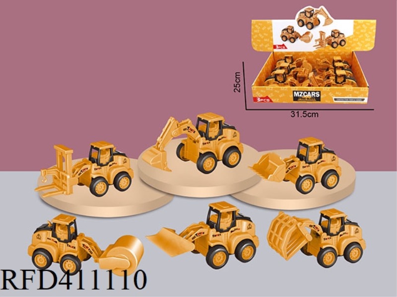 PRESS CONSTRUCTION VEHICLE 6 MIXED 6PCS