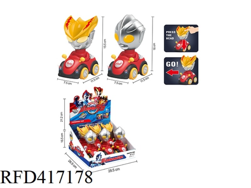 FOUR-WHEEL PRESSURE CAR (WITH LIGHT AND MUSIC) 6PCS