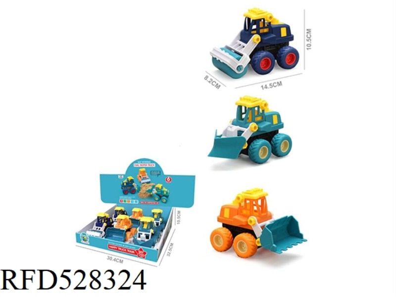 DOUBLE INERTIA ROTATING ENGINEERING CAR 6PCS