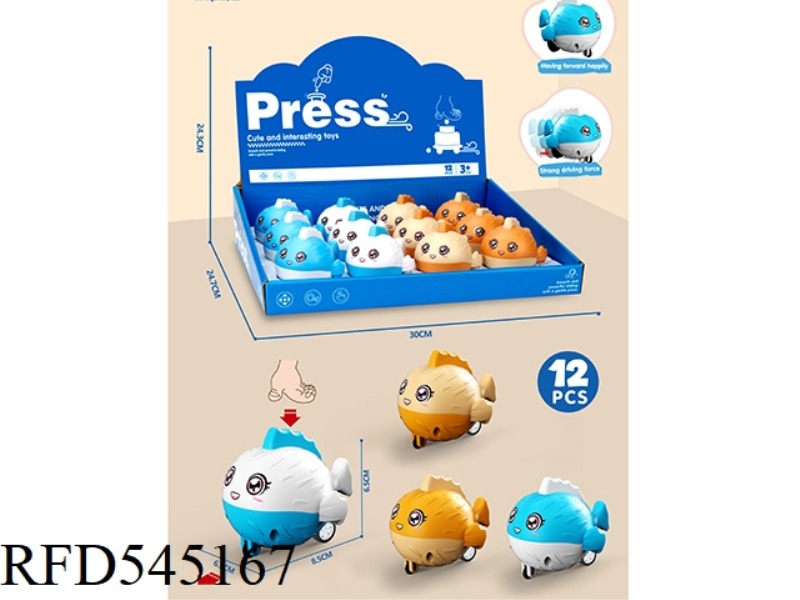 12 PRESSED PUFFER FISH IN 4 COLORS
