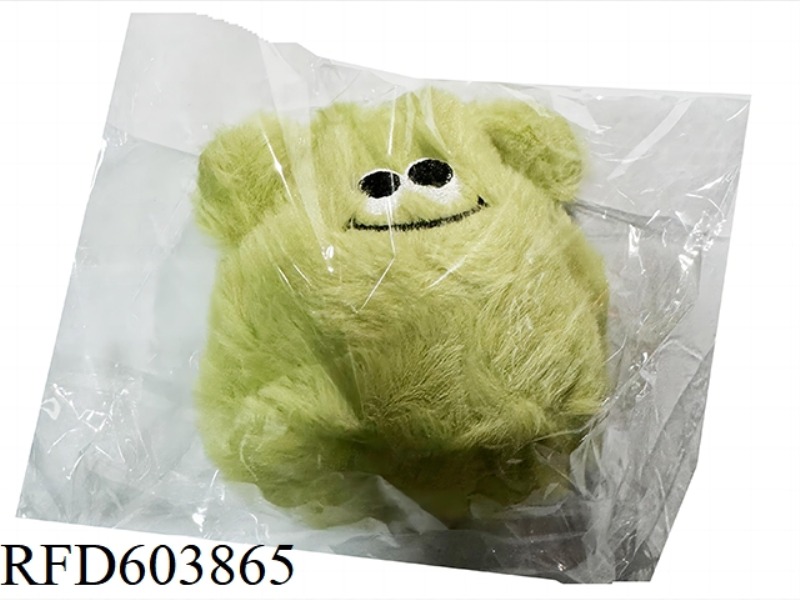SQUEEZE HAPPY GREEN MONSTER PLUSH VENT RELIEF DOLL BALL (ECO-FRIENDLY BULLET BEAD)