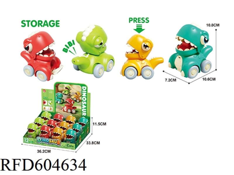 PRESS DINOSAUR BELT WHISTLE FUNCTION 12PCS
