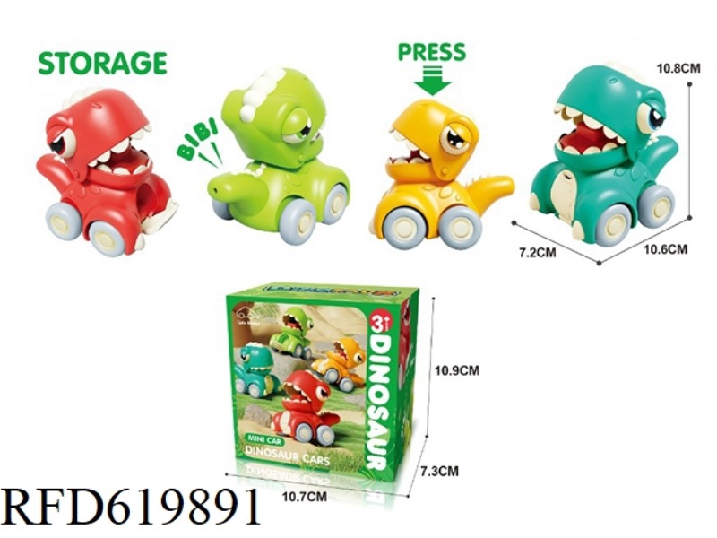 PRESS THE DINOSAUR WHISTLE CAR