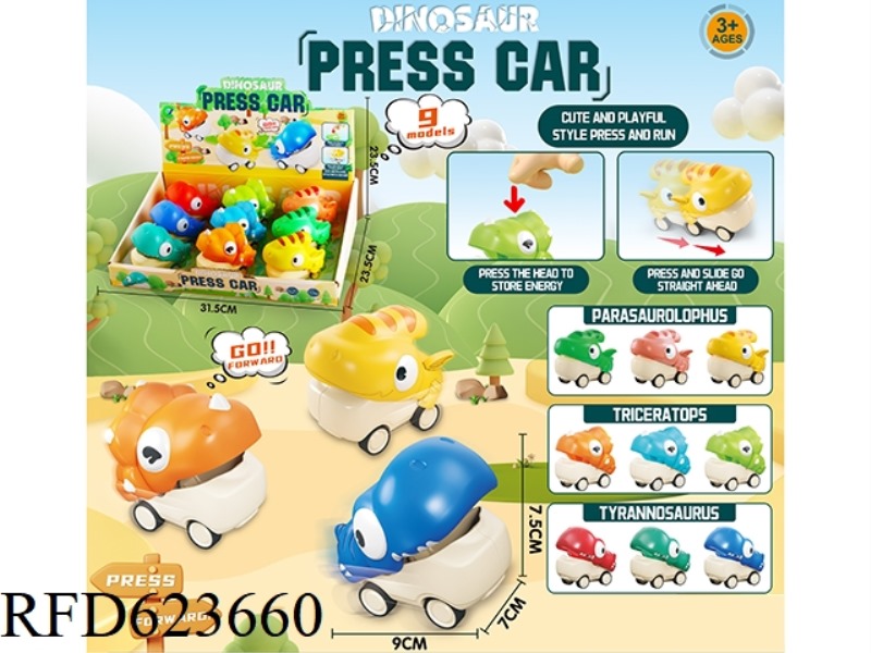 PRESS THE WALKING DINOSAUR 9CS.