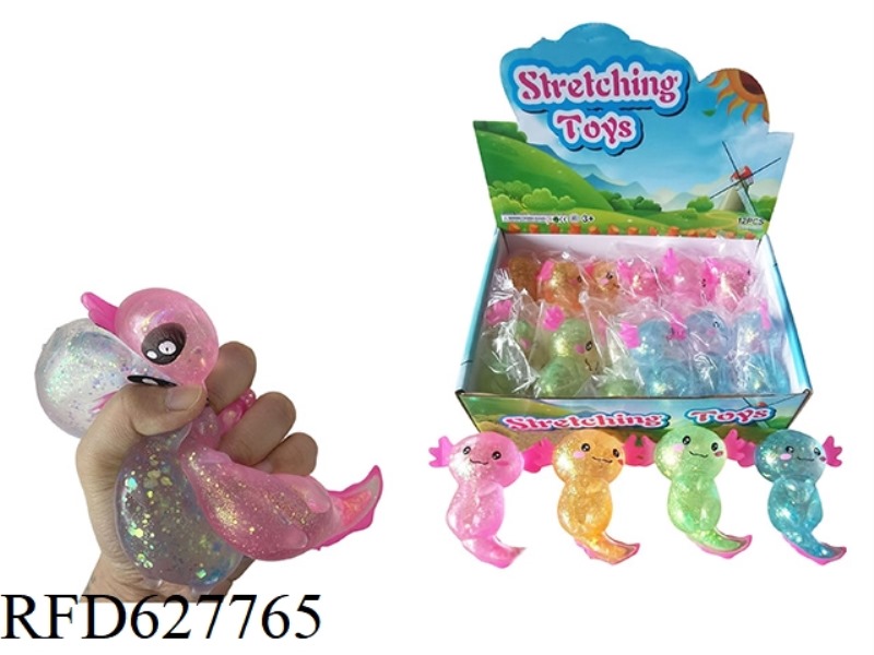 SQUEEZE KNEAD RELEASE RELIEF TOY (MALTOSE SALAMANDER),12PCS/ DISPLAY BOX