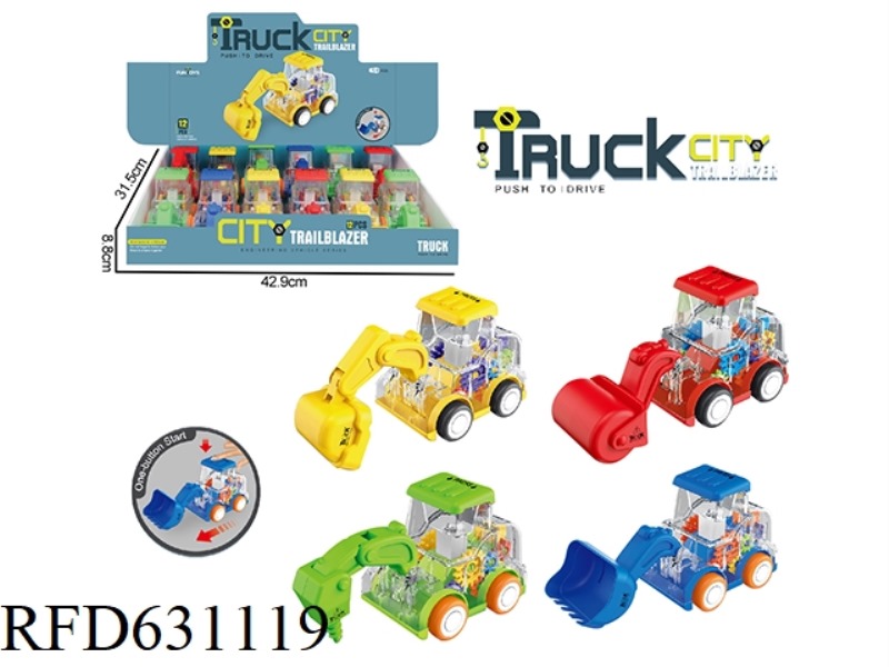 TRANSPARENT PRESS GEAR ENGINEERING TRUCK 12PCS