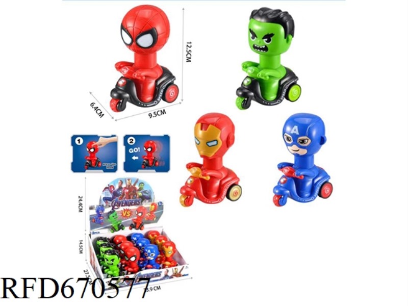 THE AVENGERS PUSH CAR (12PCS)
