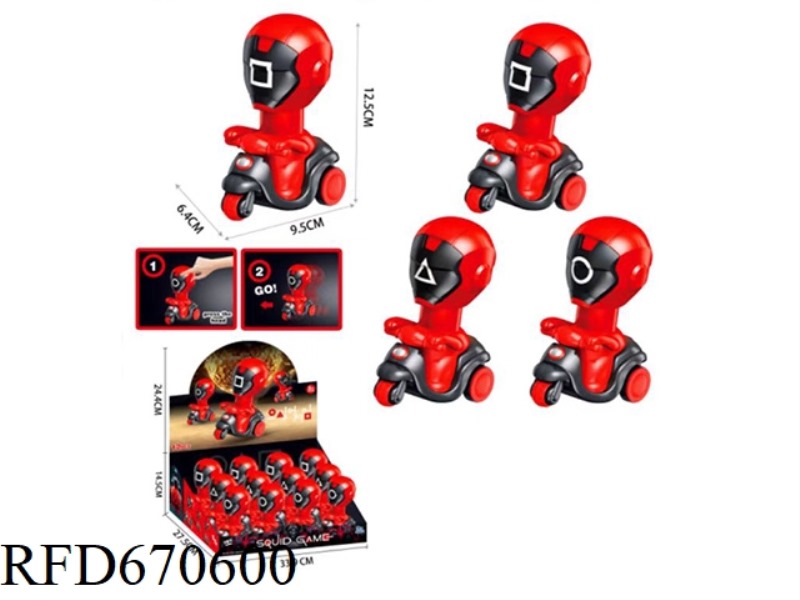 SQUID PRESS MOTORCYCLE (12PCS)