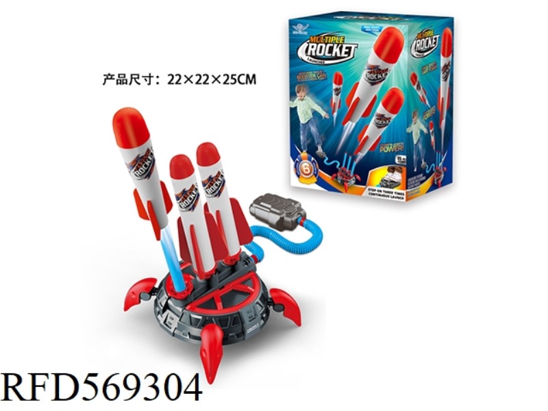 3 SUCCESSIVE FOOT ROCKETS
