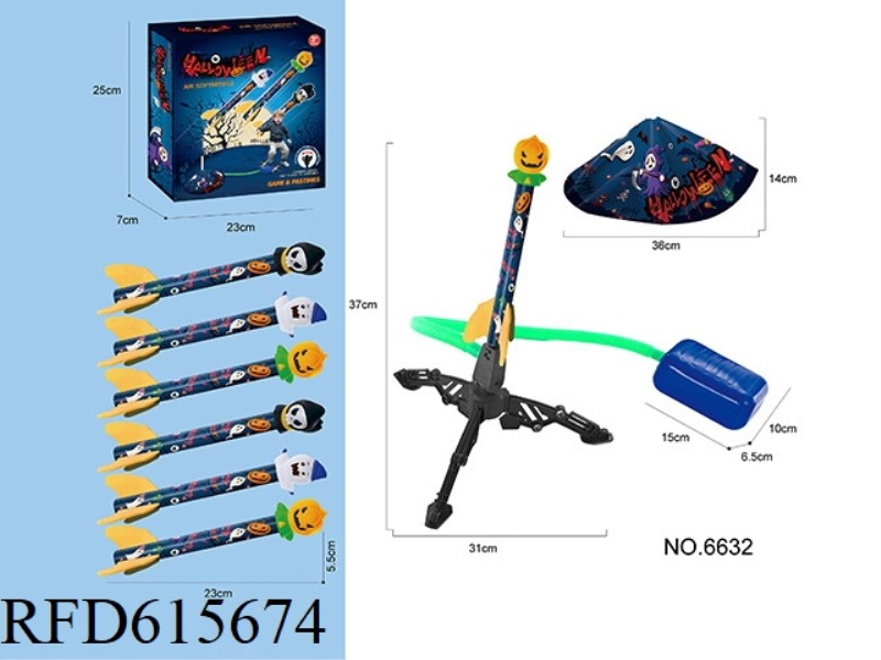 HALLOWEEN ROCKET LAUNCHER (WITH 6 HALLOWEEN MISSILES)