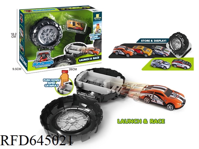 RACING TIRE STORAGE EJECTION VEHICLE