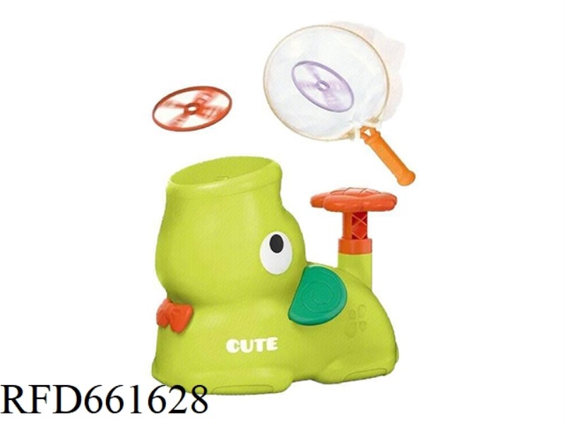 BABY ELEPHANT FLYING SAUCER (GREEN) CHILDREN'S CATAPULT FRISBEE