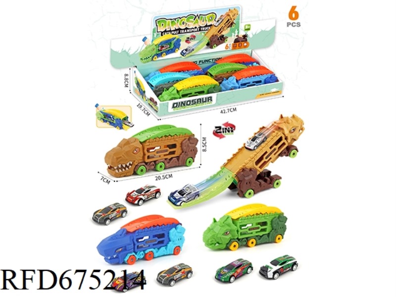 DINOSAUR CATAPULT VEHICLE 6PCS
