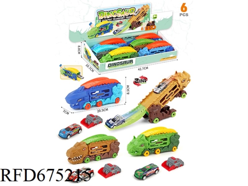 DINOSAUR CATAPULT VEHICLE 6PCS