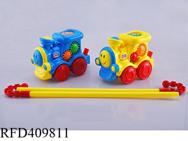 TOY PUSH AND PULL CARTOON TRAIN