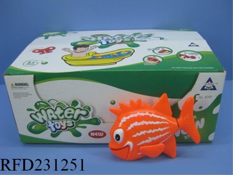 WIND UP SWIMMING WIDE MOUTH FISH 12 PCS