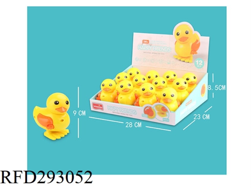 CARTOON WIND UP JUMP DUCK 12PCS