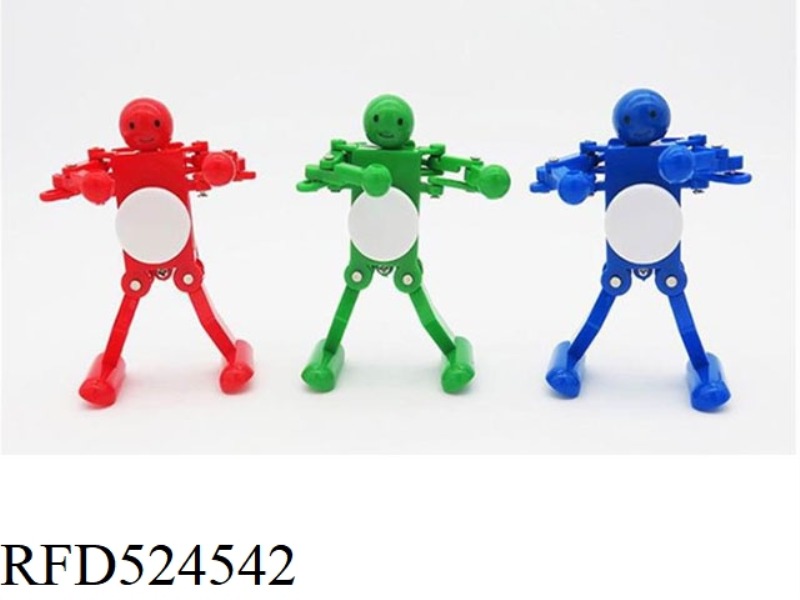 THREE DANCING ROBOTS ON A CHAIN
