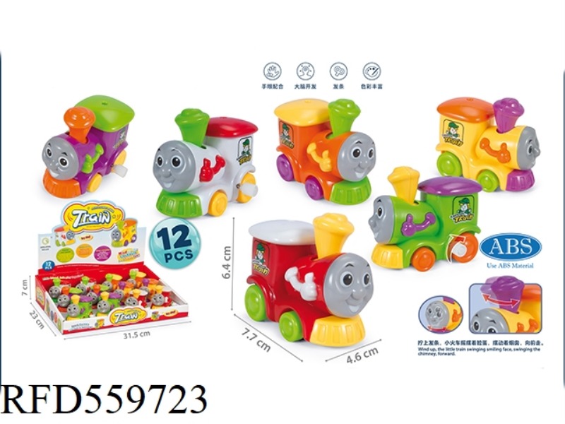 WIND-UP FUN POWER TRAIN 12PCS