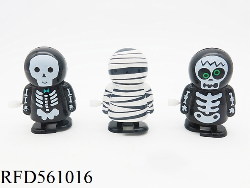 CHAIN WALK GREEN EYE GHOST, GREEN COLLAR GHOST, PRINTED EYE MUMMY GHOST (ABS MATERIAL)