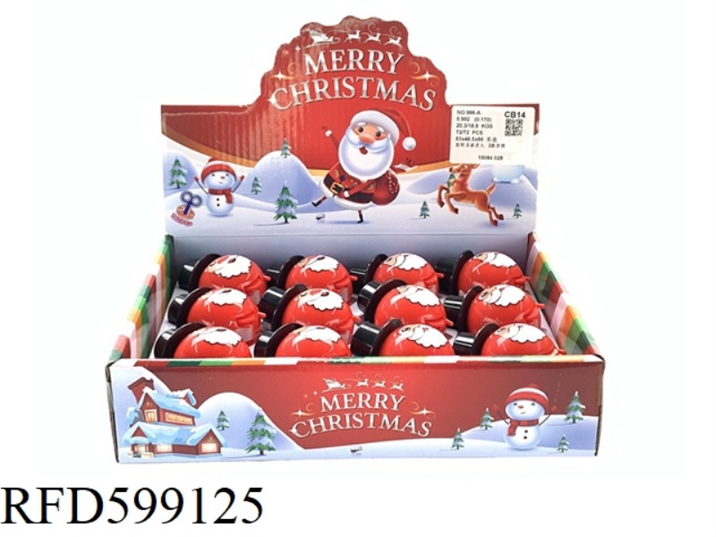 CHAIN CHRISTMAS - SPIN SANTA 12PCS