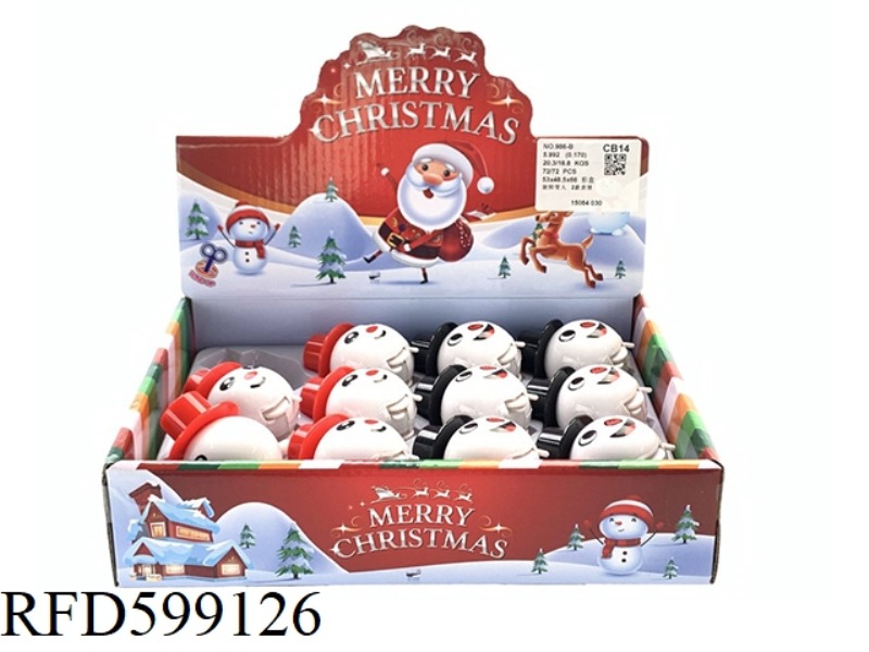 CHAIN CHRISTMAS - SPIN SNOWMAN 12PCS