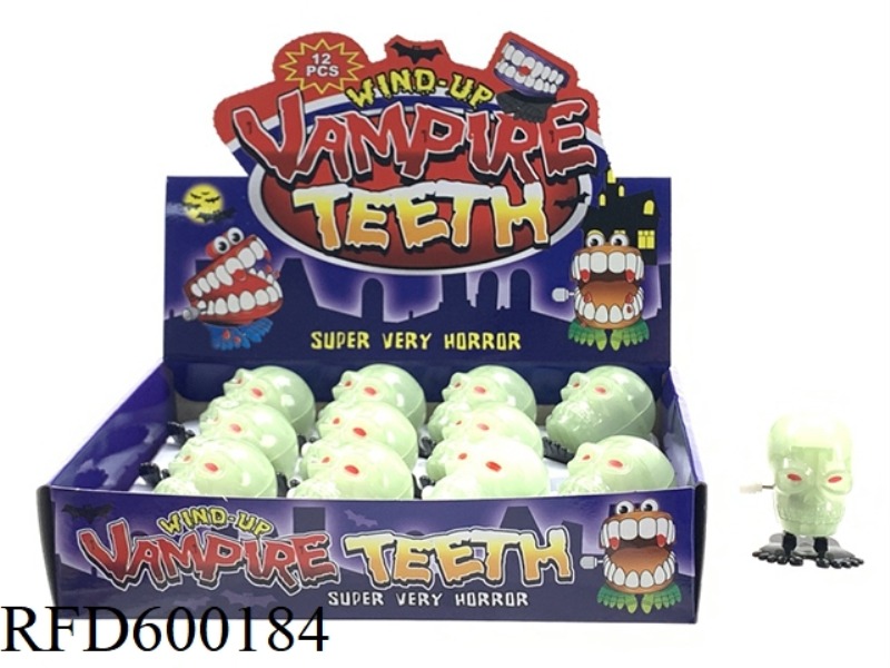 CHAIN JUMP GLOW-IN-THE-DARK SKULL 12PCS