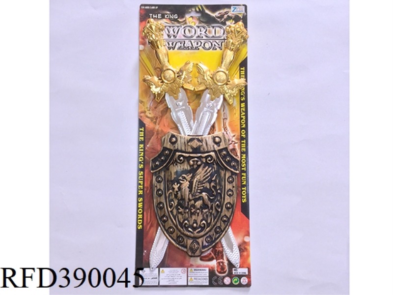 ELECTROPLATED SINGLE SWORD AND SHIELD