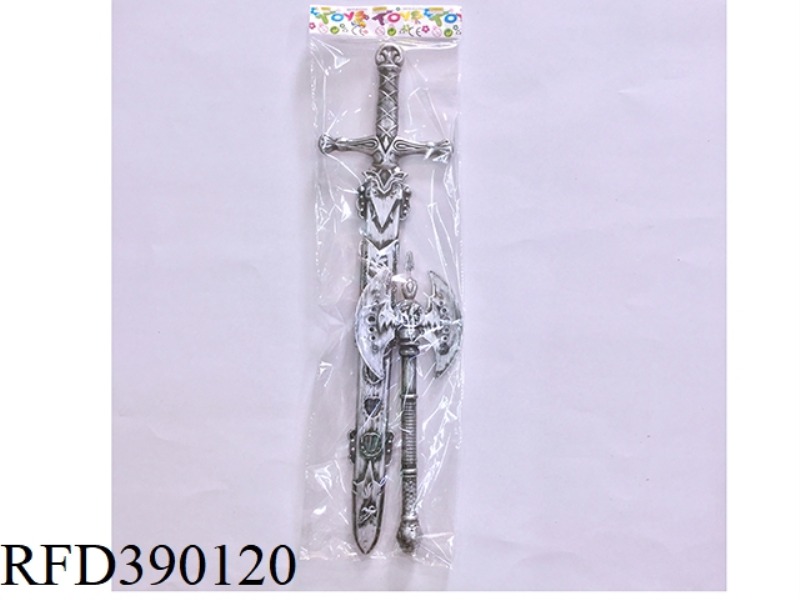 ANCIENT SILVER SINGLE SWORD SHELL + AXE