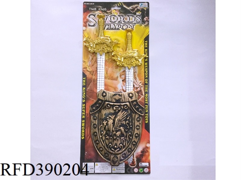 ELECTROPLATING DOUBLE SWORD AND SHIELD