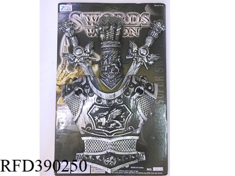 ANCIENT SILVER DOUBLE SWORD ARMOR + BRACER