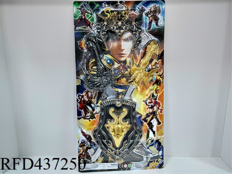 DOUBLE SWORDS. SHIELD WRISTBANDS MASK
