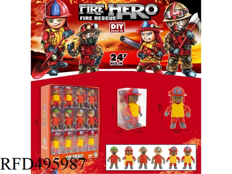 ASSEMBLE 24PCS FIREMEN