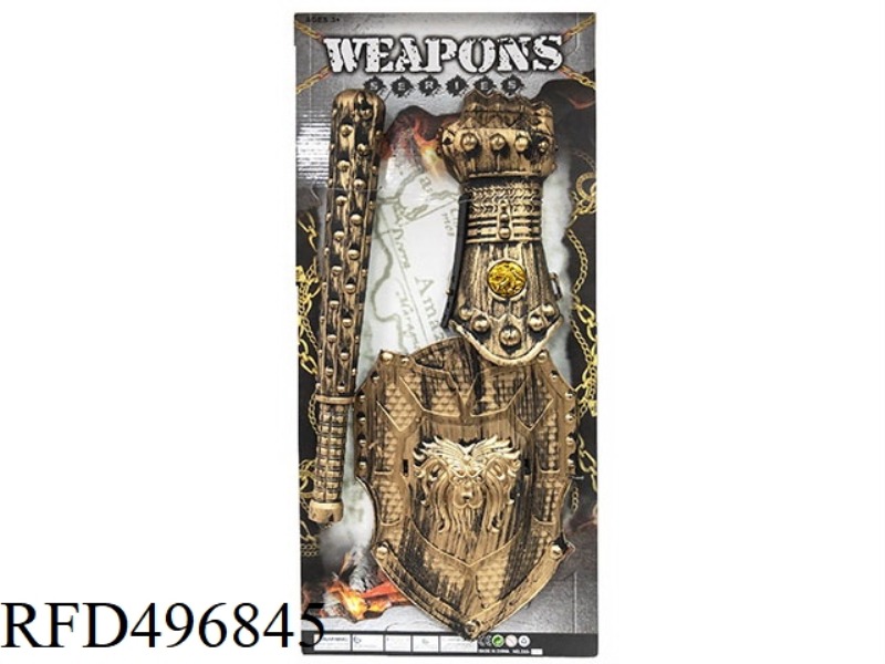 BRONZE WEAPON SHIELD + MACE + BIG HAND