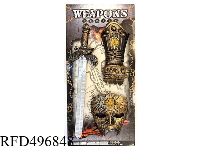 BRONZE WEAPON SET LARGE MASK + LARGE WRIST GUARD + SWORD