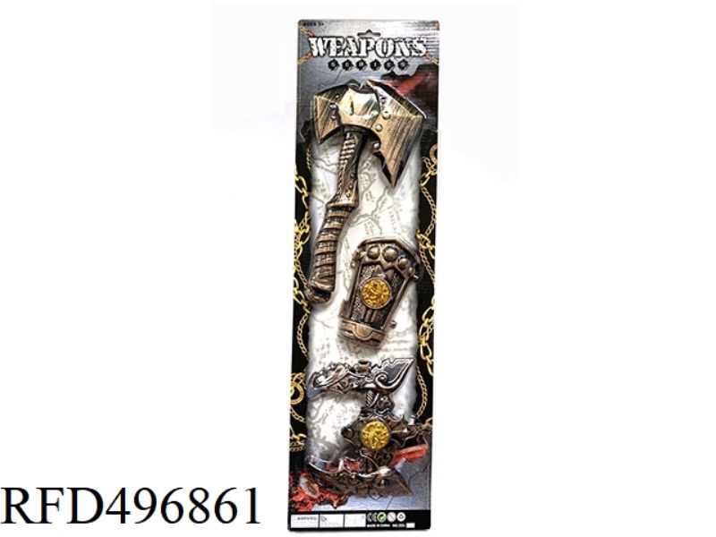BRONZE WEAPON CASE SMALL AXE + SMALL MASK + SMALL WRIST GUARD