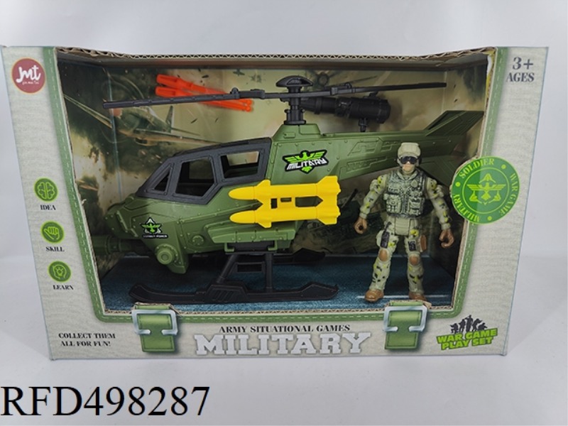 THE MILITARY SUIT COMES WITH A CATAPULT MISSILE