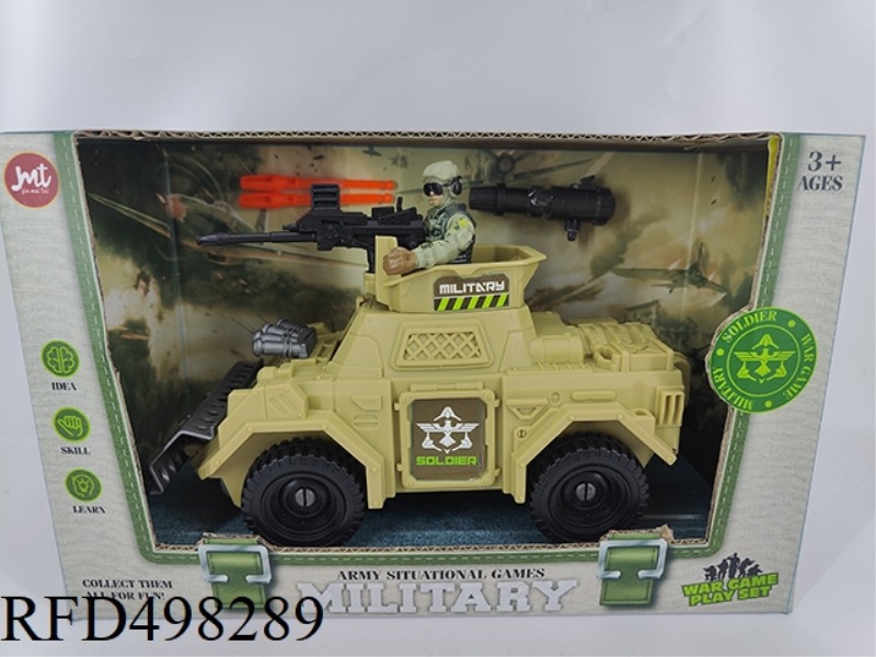 THE MILITARY SUIT COMES WITH A CATAPULT MISSILE