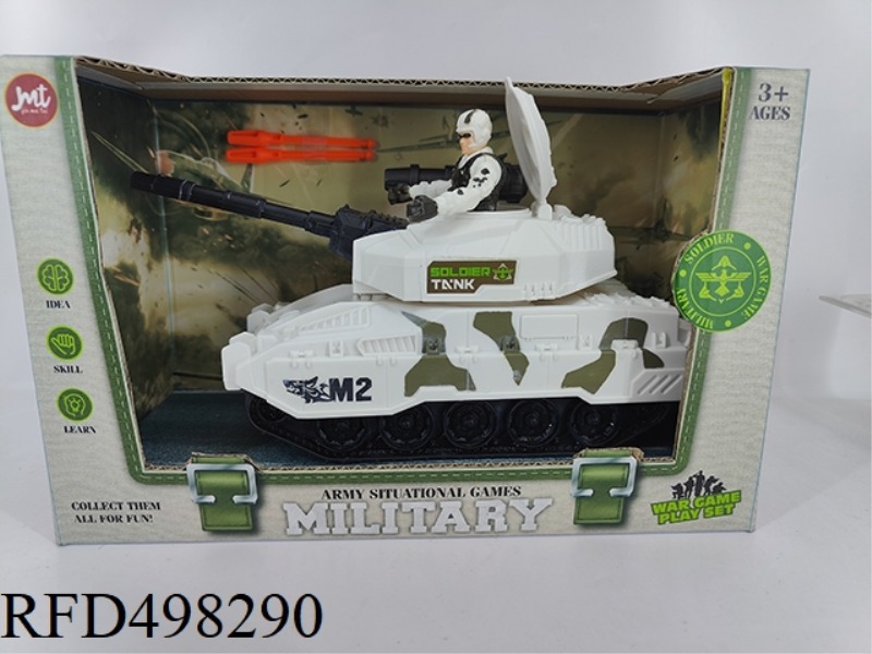 THE MILITARY SUIT COMES WITH A CATAPULT MISSILE
