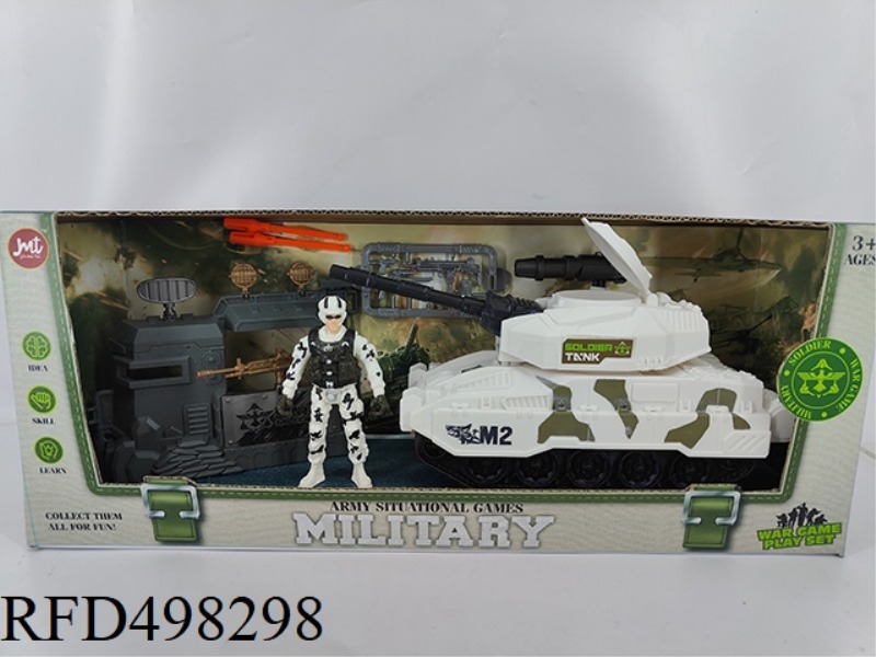 THE MILITARY SUIT COMES WITH A CATAPULT MISSILE