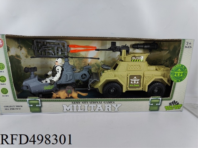 THE MILITARY SUIT COMES WITH A CATAPULT MISSILE