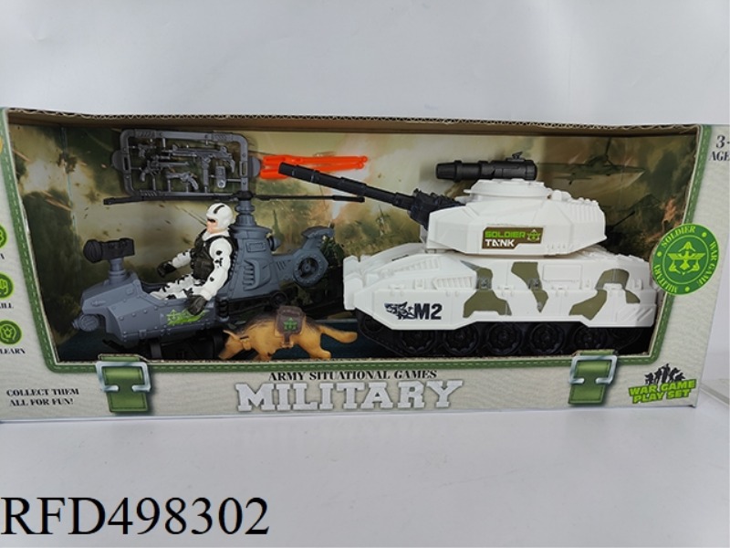 THE MILITARY SUIT COMES WITH A CATAPULT MISSILE