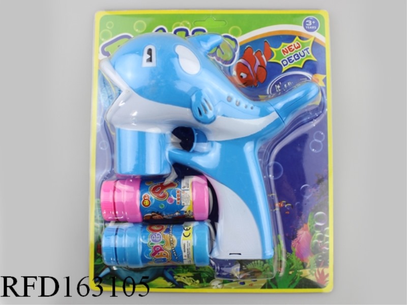 SOLID COLOR BIG  DOLPHIN  BUBBLE GUN