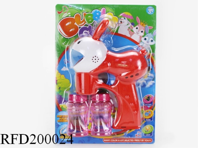 RABBIT BUBBLE GUN WITH LIGHT AND MUSIC(DOUBLE VASE BUBBLE WATER)